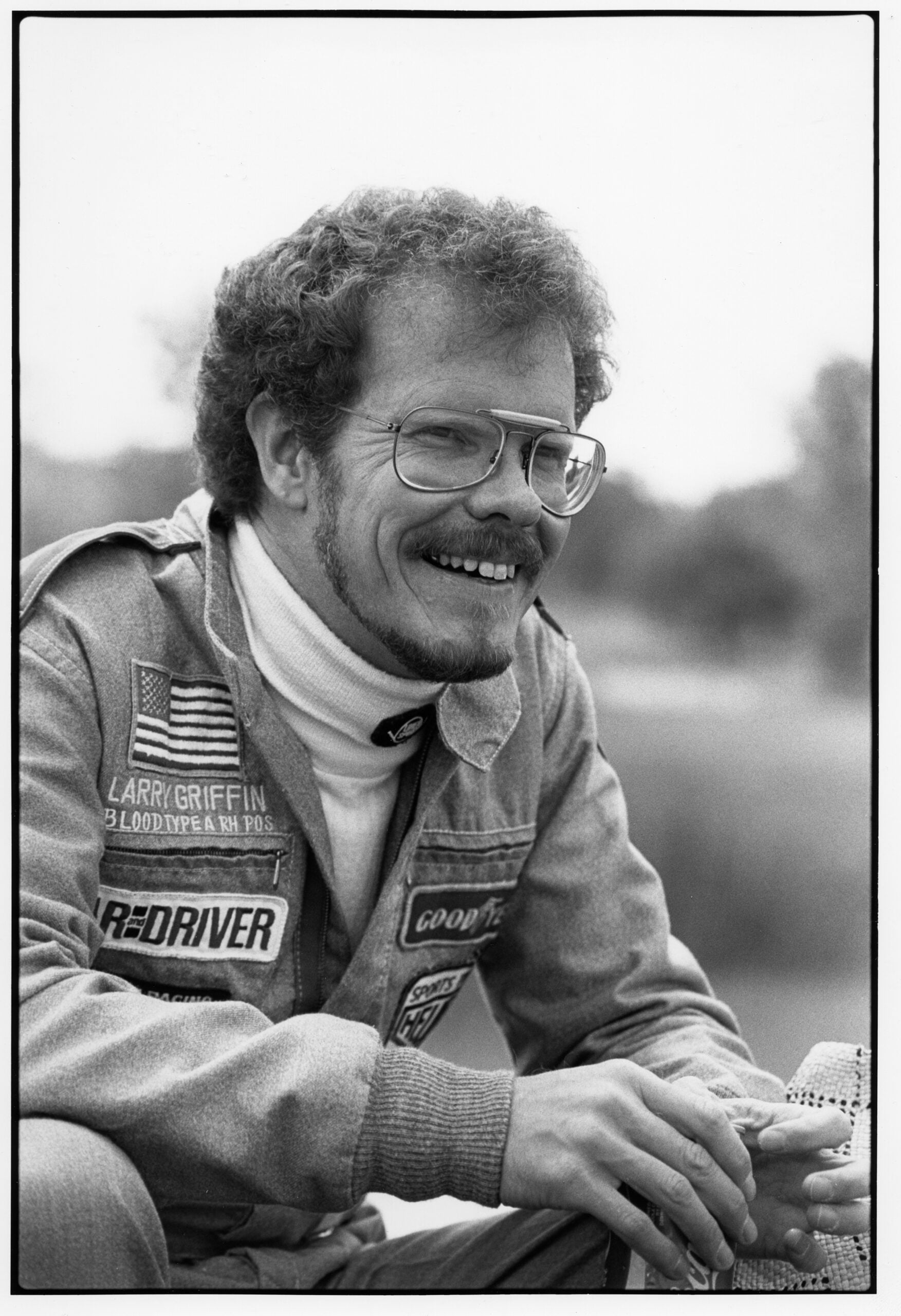 Larry Griffin in his Car and Driver racing jacket